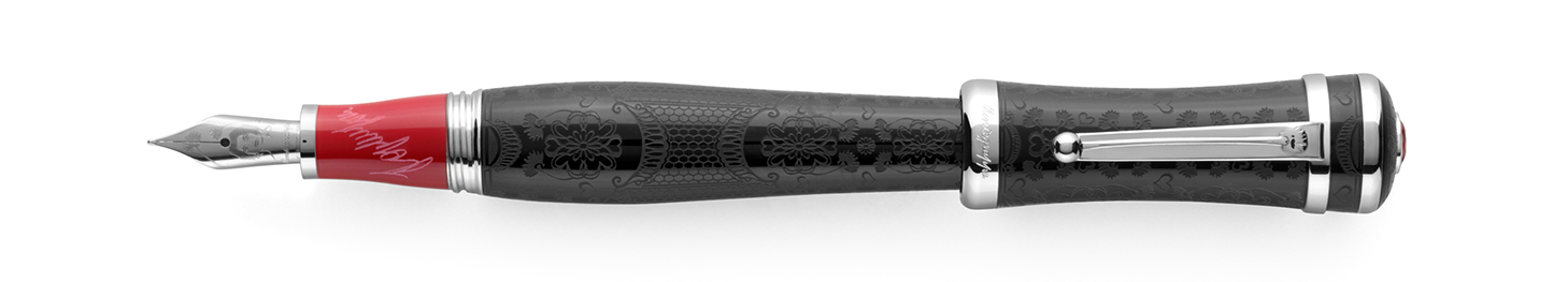 Montegrappa Sophia Loren Sophia Loren Fountain Pen, Black & Silver